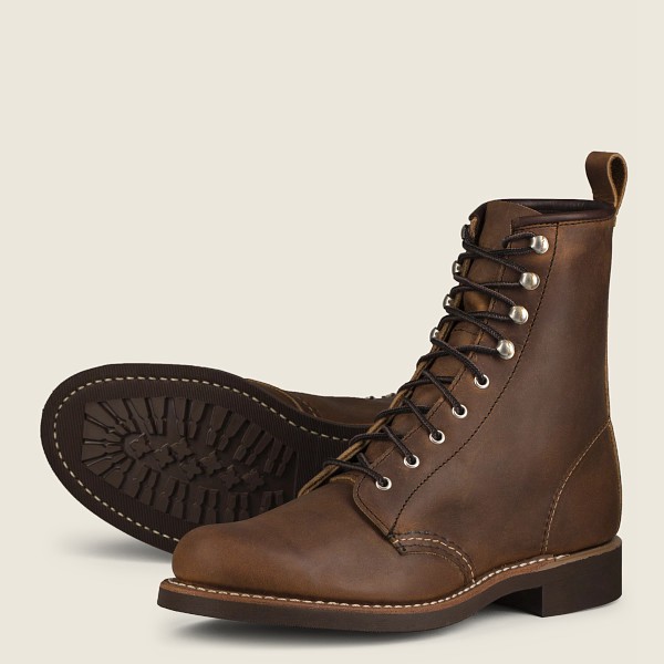 Red Wing Heritage Boots Silversmith - Short Rough & Tough Læder - Brune - Dame 0341-WQDVL